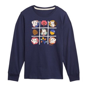 Boys' - 101 Dalmatians - Tic Tac Toe Grid of Puppies Long Sleeve Graphic T-Shirt - 1 of 3