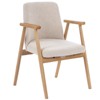 Living Room Accent Chairs Mid Century Modern Reading Arm Chair, Upholstered Bedroom Chair with Soild Wood Frame - 2 of 4