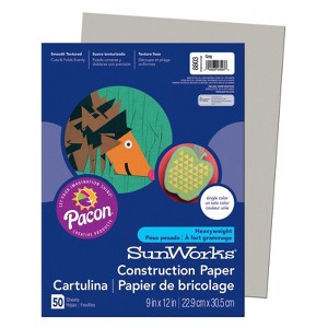 Prang Construction Paper, Gray, 9" x 12", 50 Sheets (Pack of 10) - 1 of 1