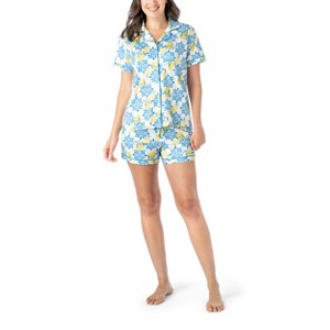 Hello Mello Women's Signature Lounge Top and Shorts, 2-Piece Pajama Set - 1 of 4