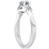 Pompeii3 5/8ct Diamond Halo Solitaire Twist Band Engagement Ring 14k White Gold - 2 of 4