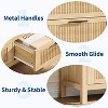 47.4'' Fluted 6-Drawer Dresser - Mid Century Wood Storage Cabinet w/50lb Drawers for Bedroom/Living Room - 4 of 4