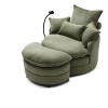 360¡ã Swivel Barrel Chair with Ottoman - Modern Round Accent Chair with 4 Pillows, 250lb Capacity for Living Room/Bedroom - 2 of 4