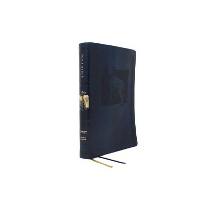 Net Bible, Thinline Art Edition, Large Print, Leathersoft, Blue, Comfort Print - by  Thomas Nelson (Leather Bound)