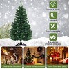 Tangkula 4'Lighting Artificial Christmas Pine Tree Pre-Lit Decoration w/ Plastic Stand & LED Lights - 3 of 4