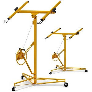 COZONY 11 FT/16FT Drywall Lift, Heavy Duty Panel Jack Hoist, 150 lbs Capacity, 360° Adjustable, Foldable Sheetrock Lifter w/ Wheels, DIY/Pro - 1 of 4