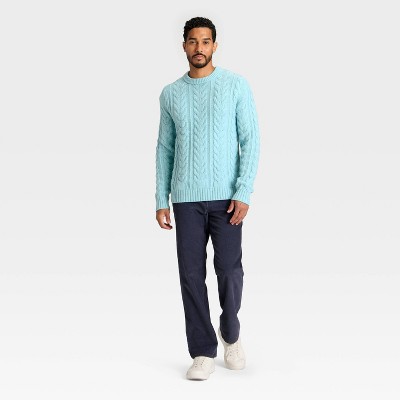 Men's Cable Crewneck Sweater - Goodfellow & Co