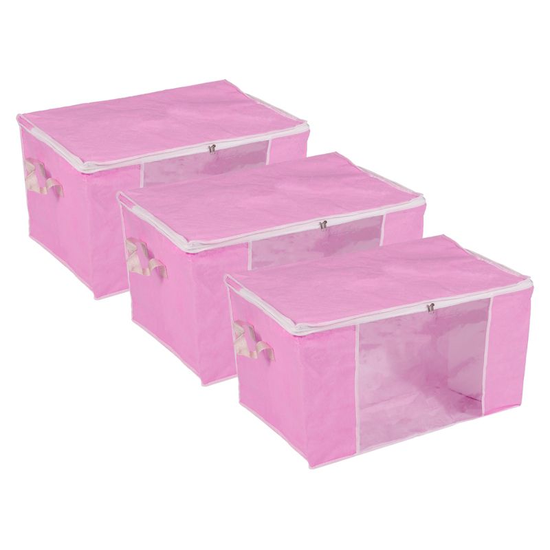 Unique Bargains Foldable Clothes Storage Bins for Clothes with Reinforced Handle Sturdy Zipper, 1 of 7