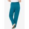 Woman Within Plus Size Tall 7-Day Knit Ribbed Straight Leg Pant - 3 of 4