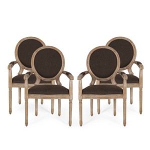 Set of 4 Judith French Country Wood Upholstered Dining Chairs - Christopher Knight Home - 1 of 4