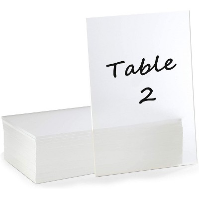 20-Pack 5x7 in. Frosted Acrylic Table Number Signs, Rectangle Blank Place Cards for DIY, Calligraphy, Wedding Party, Banquet Decorations
