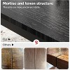 Industrial Dining Table for 6-8 People, Wooden Rectangle Dinner Kitchen Table, Office Conference Desk for Dining Room, Living Room - 4 of 4