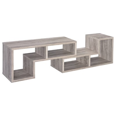 Pearl Silver Geometric Modular Bookcase TV Stand