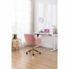 VASIP Modern Soft Teddy Fabric Office Chair Adjustable Height 360 Revolving  with Gold Metal Legs, for Home,Office,White - 3 of 4