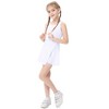 Little Girls Golf Tennis Sports Round Neck Sleeveless Athletic Active Dress with Safety Inner Pockets Shorts - 3 of 3