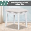 TOBILI 43.3" Classic Wood Makeup Vanity Set with Flip-top Mirror and Stool, Dressing Table with Three Drawers and storage space, White - 4 of 4