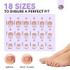 SAVILAND Press On Toenails for Women, 216Pcs 18 Sizes Short Square & Round Soft Gel - Soak Off Fake Toe Nails. - 3 of 4