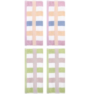REGALWOVEN Striped Absorbent Soft Cotton Hand Towels for Bathroom 4 Pack - 1 of 4