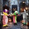 Mlmh & Kngwa 15.7" W 3-Piece Scary Halloween Clown,Halloween Decoration With Creepy Sound And Light-Up Eyes - 3 of 4