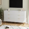 Zstar 6 Drawer Dresser for Bedroom, with Metal Handles - 2 of 4