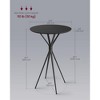 23.6" Round Bar Table, Metal High Top Table for Kitchen, Home Bar & Living Room, Modern Pub Bistro Table, 41.3" Height, Ink Black - 4 of 4