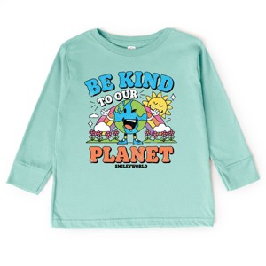 The Juniper Shop SmileyWorld Be Kind To Our Planet Rainbow Toddler Long Sleeve Tee - 1 of 4