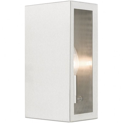 Winfield Brushed Nickel 2-Light Outdoor Sconce with Clear Glass
