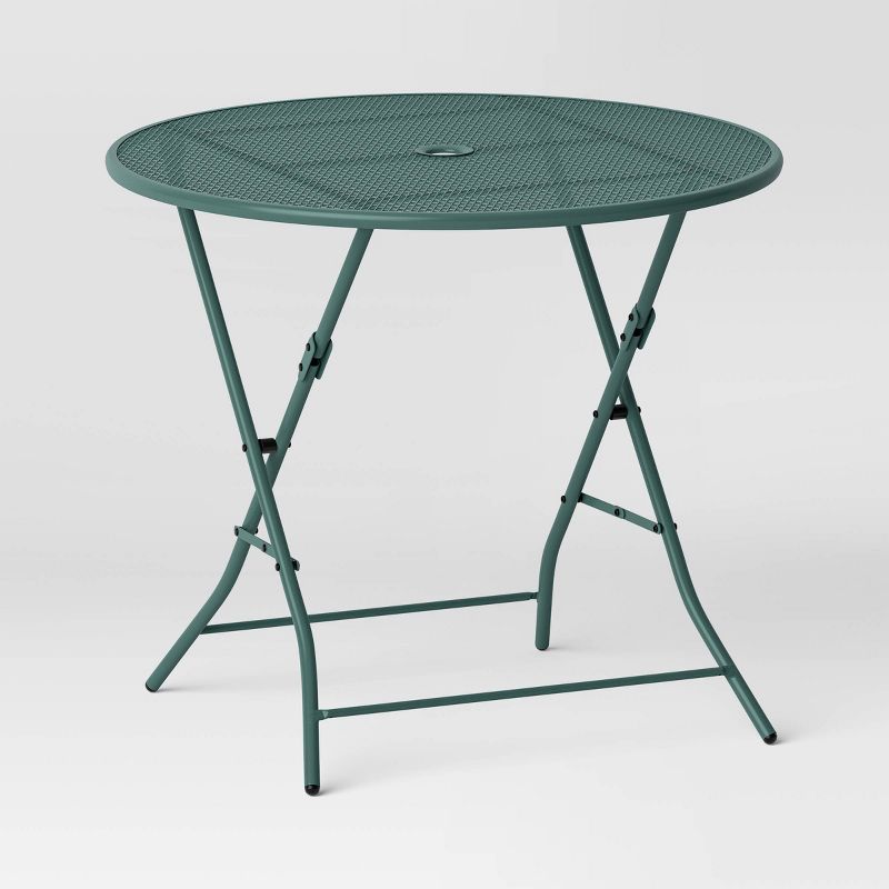 Steel Round Metal Mesh Folding Outdoor Portable Dining Table Green - Room Essentials™
, 1 of 7