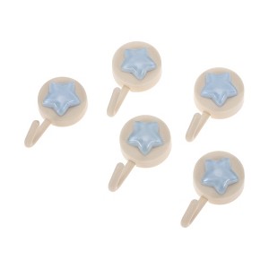 Unique Bargains Utility Shining Star Star Hook 1.97"x1.18" 5 Pcs - 1 of 4