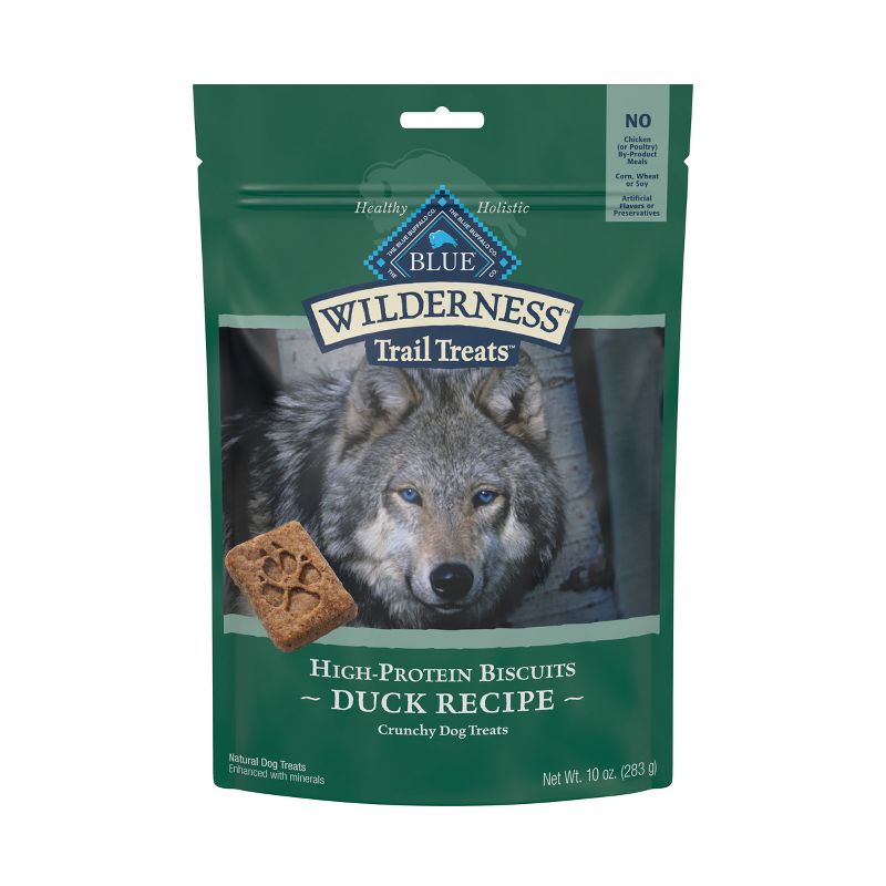 Blue Buffalo Wilderness Trail Treats High Protein Grain-Free Crunchy Dog Treats Biscuits Duck Recipe - 10oz, 1 of 7