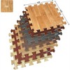Sorbus Interlocking Floor Mat Pine Wood Print 16 Pieces 12x12 - 3 of 4