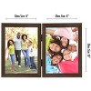 Americanflat 8x10 Hinged Picture Frame in Walnut with Two Displays in Shatter Resistant Glass for Tabletop - 2 of 4