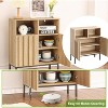 Garvee Light Oak Buffet Cabinet Sideboard with Adjustable Shelves and Metal Legs ¨C Modern Industrial Storage for Dining, Living, Foyer, Oak - 4 of 4
