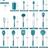BRINJOY 14-Piece Silicone Kitchen Utensil Set - Heat Resistant Non-Scratch Cooking Tools with Stand,Blue - 2 of 4