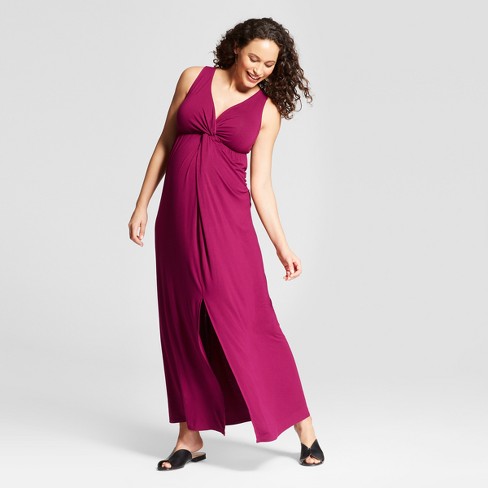 Maternity Knit Crossover Maxi Dress Isabel Maternity By Ingrid