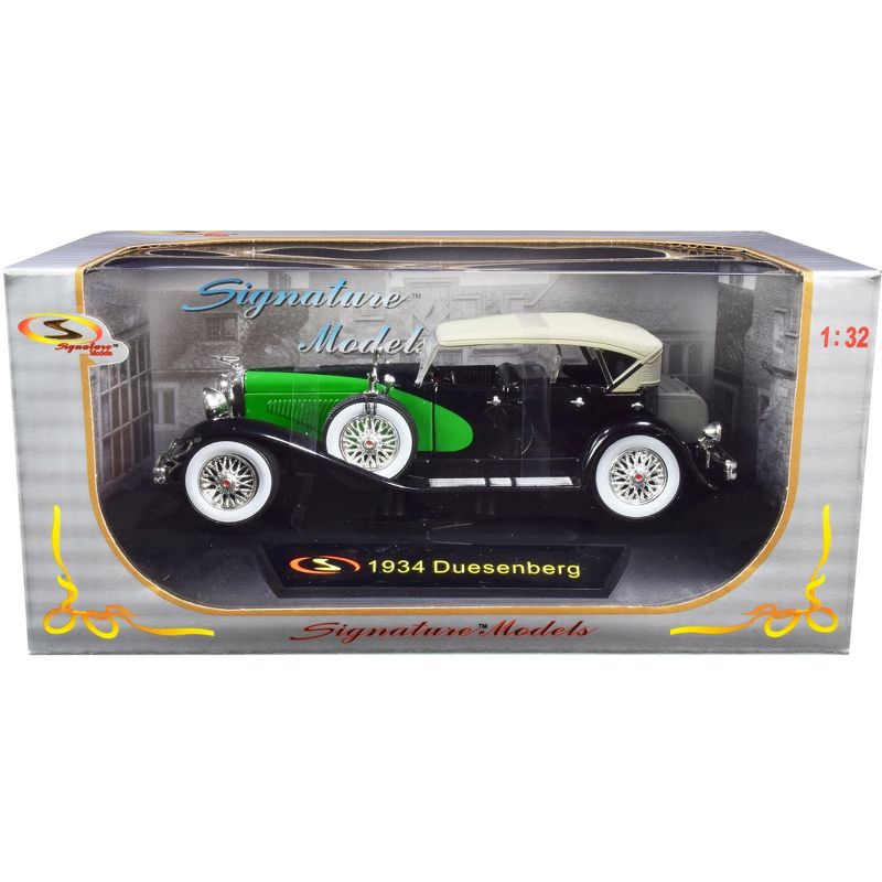 1934 Duesenberg Black and Green 1/32 Diecast Model Car by Signature Models, 3 of 4