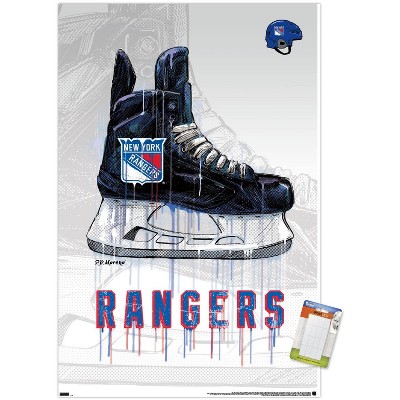 Trends International NHL New York Rangers - Adam Fox Feature Series 23  Unframed Wall Poster Print White Mounts Bundle 22.375 x 34