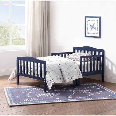 PAGED Toddler Bed Wooden Baby Bed Frame with 4 Side Guardrails and Low Rise Design for Bedroom