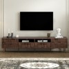 TIRAMISUBEST Mid Century TV Stand 70.8 inch Media Console 2 Drawers Cable Management Solid Wood Legs Storage Living Room Bedroom Home - 2 of 4
