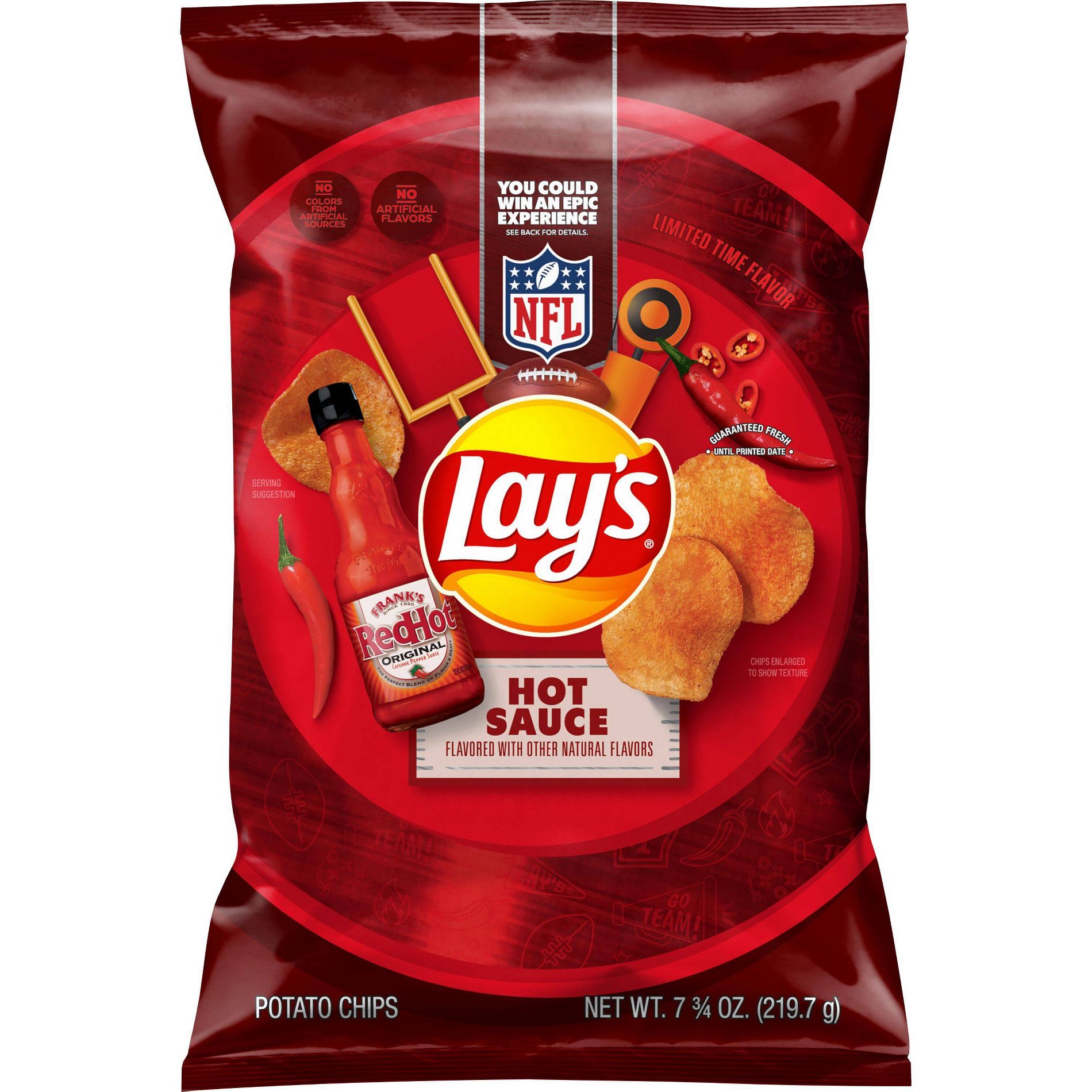 Lay's Chips Hot Sauce Flavored Potato Chips - 7.75oz