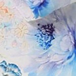 white light blue-floral