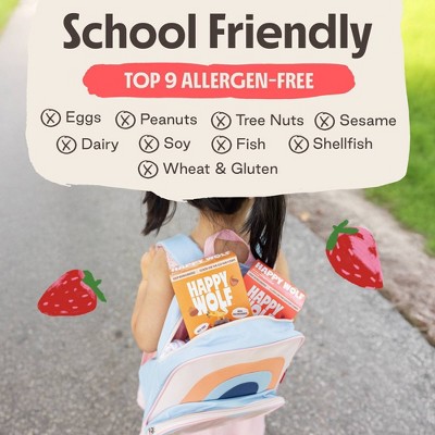 Happy Wolf Organic Kids Refrigerated Snack Bars, Strawberry - 4.23oz/5ct