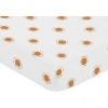 Sweet Jojo Designs Boy Girl Gender Neutral Unisex Baby Fitted Crib Sheet Boho Sun Collection White and Orange - 3 of 4