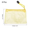 Unique Bargains PVC Waterproof Mesh Zipper Office Travel File Bags 6 Pcs - 2 of 4