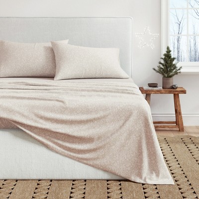100% Cotton Winter Floral Printed Flannel Sheet Set - Great Bay Home