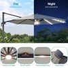 Sonkuki 11FT Round Offset Outdoor Patio Solar LED Cantilever Umbrella Aluminium Pole with Base - 4 of 4