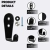 phiestina 10 Stainless Steel Single-Hook Hooks, Black, for Bathroom, Living Room & Dining Room Storage - 2 of 4