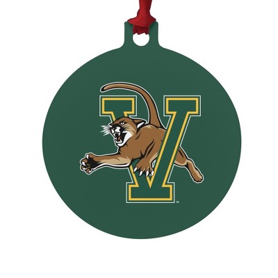 University of Vermont Catamount Logo Aluminum Holiday Christmas Tree Ornament
