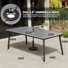 Crestlive Products 7pc Outdoor Dining set for 6 People Patio Rectangle Table Aluminum Frame with Wood-Like Tabletop and Umbrella Hole - 2 of 4