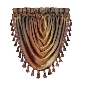 GoodGram Ombre Crushed Satin Sheer Single Window Curtains & Valances - 1 of 3